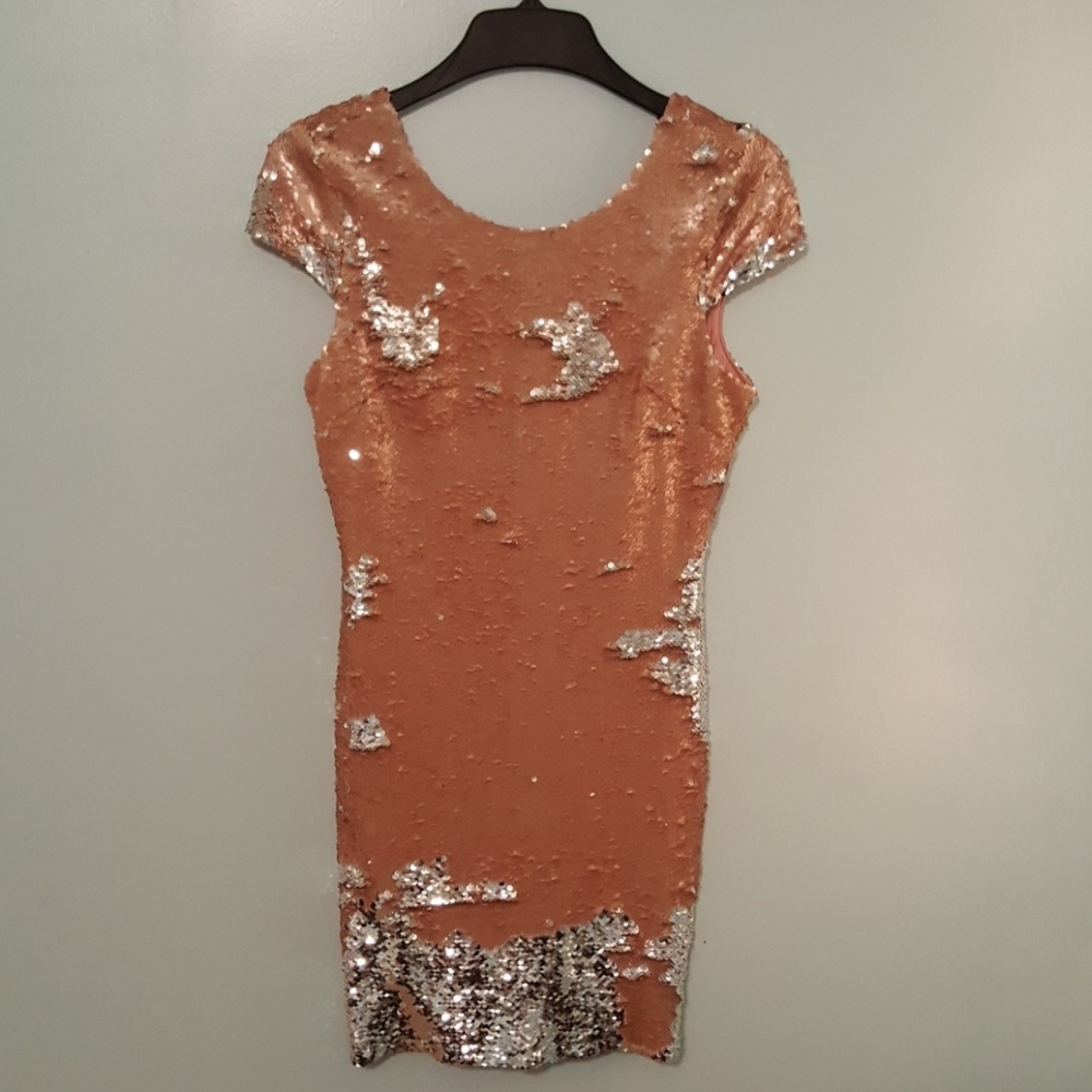 Rose Gold Mermaid Sequin Dress